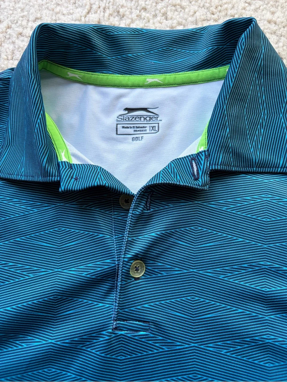 Boy’s Blue-Green Gradient Golf Polo Shirt